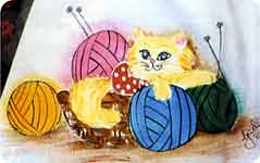 Gato com Novelo de L